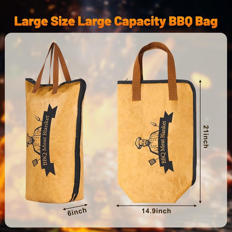 Hobychild BBQ Blanket for Resting Meat, Reusable Smoker Meat Resting Blanket with Grilling Guide, Wide Mouth Smoker Grilling Meat Insulated Resting Bag for Longer Lasting Flavor and Juiciness (BBQ Blanket 21") - Image 4